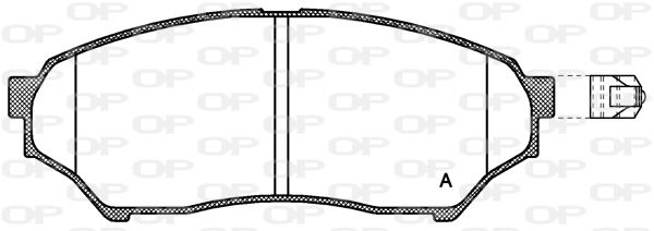 OPEN PARTS Комплект тормозных колодок, дисковый тормоз BPA0845.01